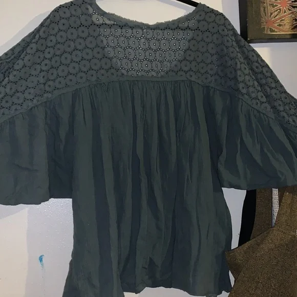 COPY - Free People Green Blouse - Picture 7 of 7